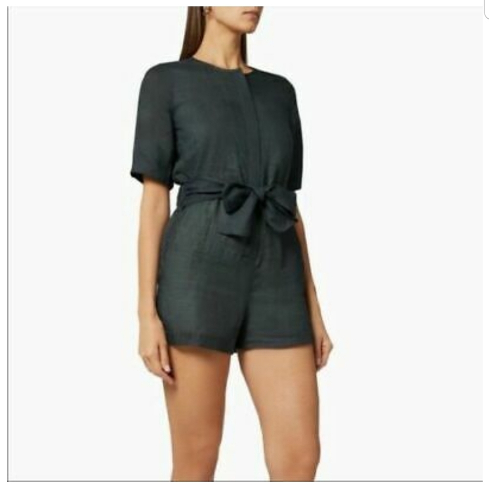 Banana Republic Gray Linen Lined Romper ♥